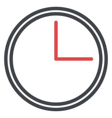 Ofis saati, illüstrasyon, vektör, beyaz arka plan.