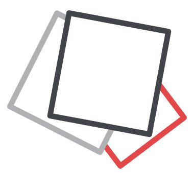 Ofis yapışkan notları, illüstrasyon, vektör, beyaz arkaplan üzerinde.