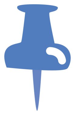 Beyaz arkaplanda mavi ofis broşu, illüstrasyon, vektör.