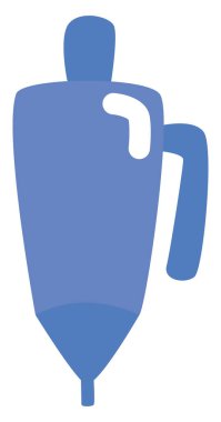 Beyaz arka planda mavi ofis kalemi, illüstrasyon, vektör..