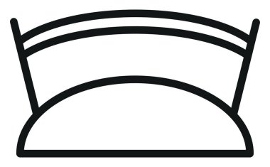 Park köprüsü, illüstrasyon, vektör, beyaz arkaplan.