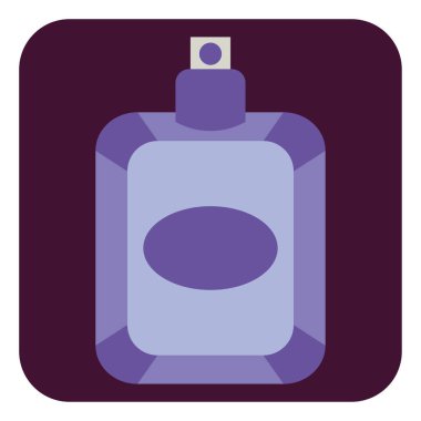 Kadın parfümü, illüstrasyon, vektör, beyaz arka plan.