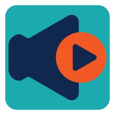 Ses oynatma, illüstrasyon, vektör, beyaz arkaplanda.