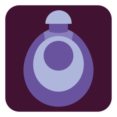 Çember şeklinde parfüm, illüstrasyon, vektör, beyaz arka plan.