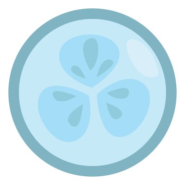 Beyaz arka planda salatalık maskesi, illüstrasyon, vektör..