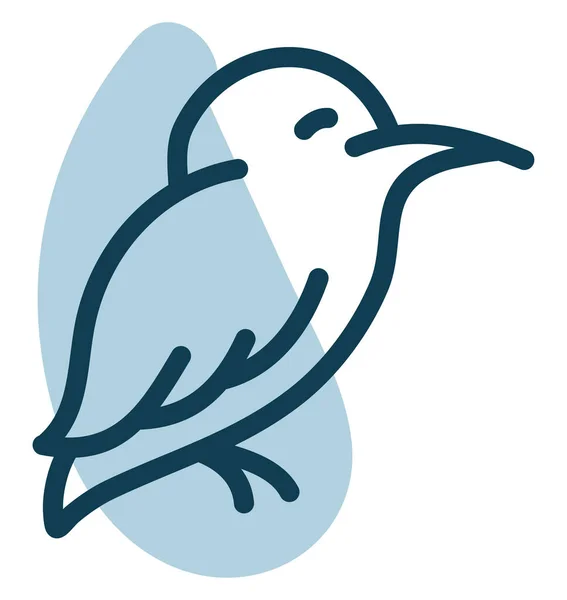 Petit Oiseau Illustration Vecteur Sur Fond Blanc — Image vectorielle