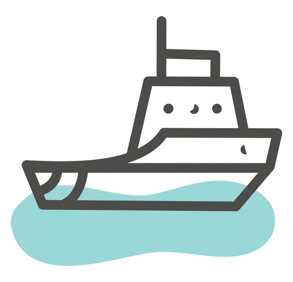 Modernes Schiff Illustration Vektor Auf Weißem Hintergrund — Stockvektor