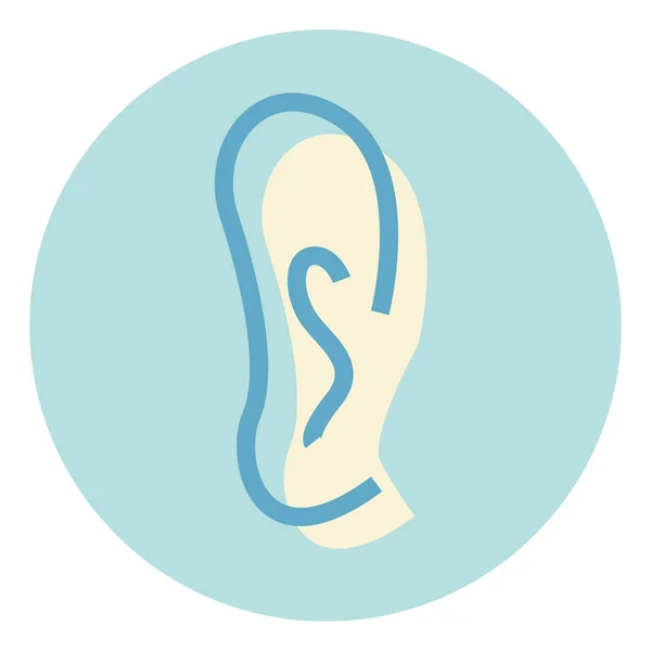 Menschliches Ohr Illustration Vektor Auf Weißem Hintergrund — Stockvektor