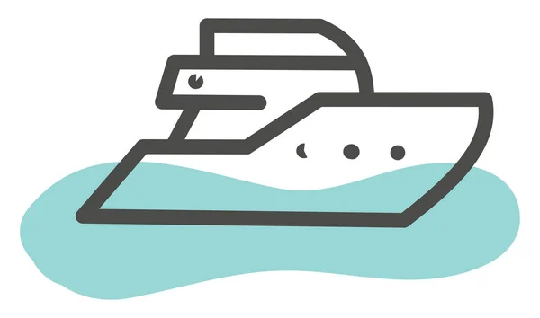 Gran Crucero Ilustración Vector Sobre Fondo Blanco — Vector de stock