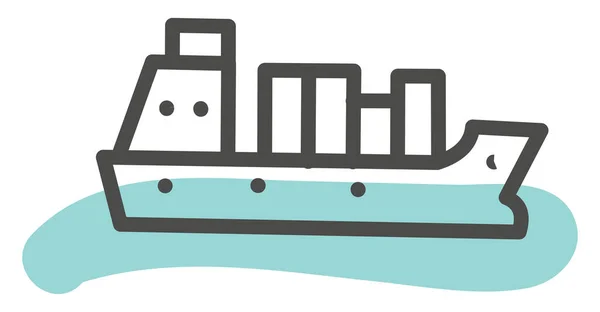 Navire Transport Illustration Vecteur Sur Fond Blanc — Image vectorielle