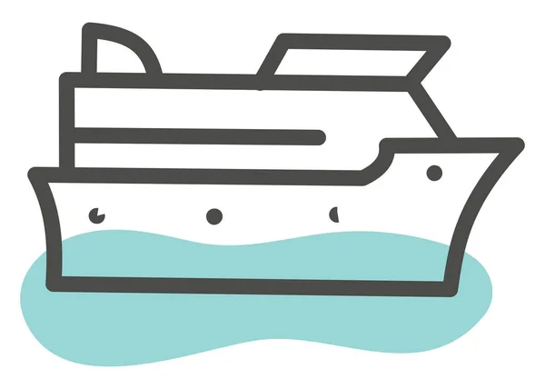 Bateau Croisière Océanique Illustration Vecteur Sur Fond Blanc — Image vectorielle