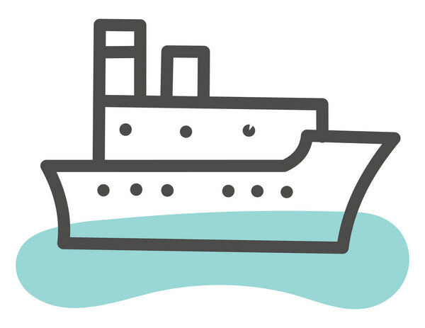 Tall sailing ship , illustration, vector, on a white background.