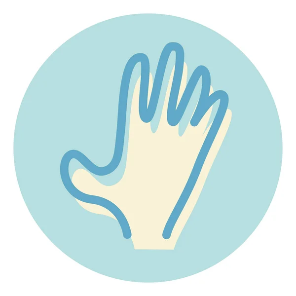 Menselijke Hand Illustratie Vector Een Witte Achtergrond — Stockvector