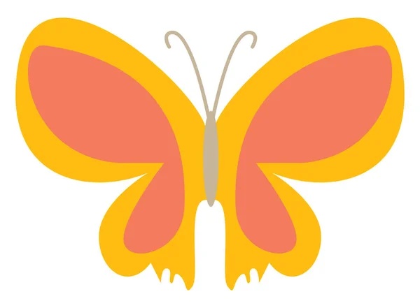 Papillon Orange Illustration Vecteur Sur Fond Blanc — Image vectorielle