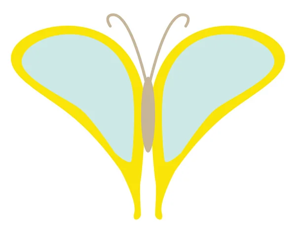 Mariposa Con Colores Vibrantes Ilustración Vector Sobre Fondo Blanco — Vector de stock