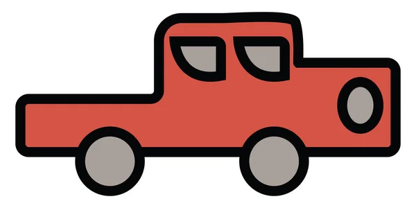 Auto Met Vrachtwagen Illustratie Vector Een Witte Achtergrond — Stockvector