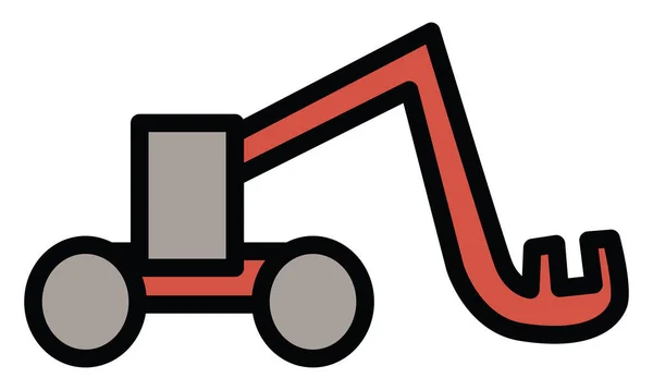 Rotes Bauwagen Illustration Vektor Auf Weißem Hintergrund — Stockvektor