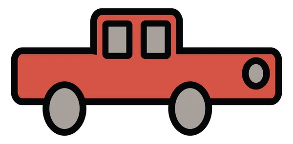 Винтажный Красный Автомобиль Иллюстрация Вектор Белом Фоне — стоковый вектор