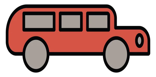 Rotes Familienauto Illustration Vektor Auf Weißem Hintergrund — Stockvektor