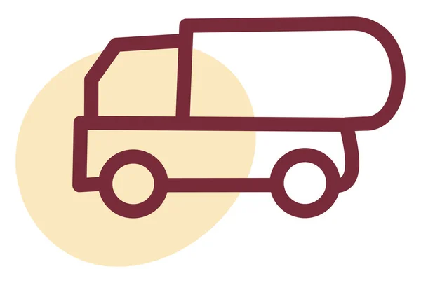 Camión Basura Rojo Ilustración Vector Sobre Fondo Blanco — Vector de stock