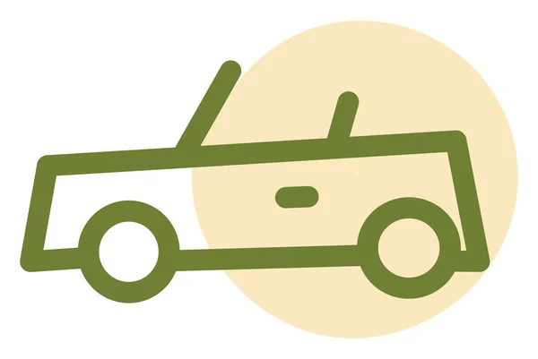 Πράσινο Cabrio Εικονογράφηση Διάνυσμα Λευκό Φόντο — Διανυσματικό Αρχείο