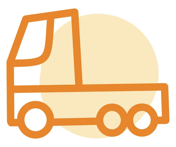 Naakte Vrachtwagen Illustratie Vector Een Witte Achtergrond — Stockvector