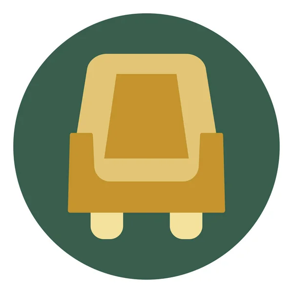 Kleiner Gelber Sessel Illustration Vektor Auf Weißem Hintergrund — Stockvektor