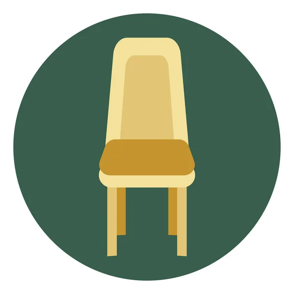 Straith Kitchen Chair Illustration Vector White Background — Stock Vector
