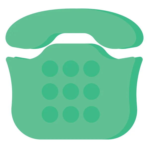 Vecchio Telefono Verde Illustrazione Vettore Sfondo Bianco — Vettoriale Stock