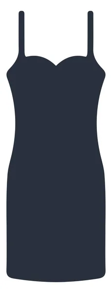 Vestido Longo Azul Escuro Ilustração Vetor Sobre Fundo Branco — Vetor de Stock