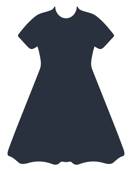 白い背景に流れる青いドレス イラスト ベクトル — ストックベクタ