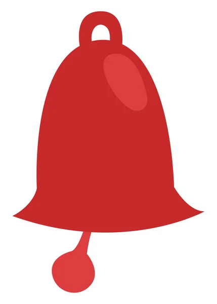 Rote Schulglocke Illustration Vektor Auf Weißem Hintergrund — Stockvektor