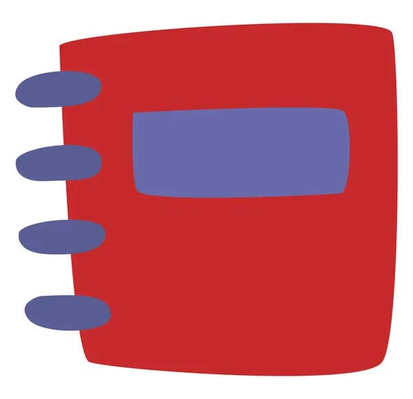Rood Schoolschrift Illustratie Vector Een Witte Achtergrond — Stockvector