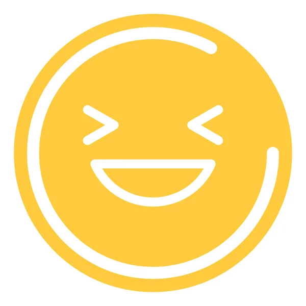 Emoticon Feliz Amarelo Ilustração Vetor Fundo Branco — Vetor de Stock