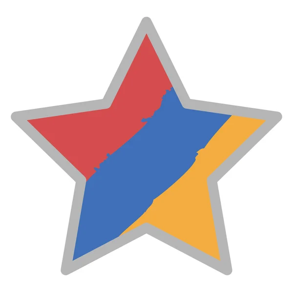アルメニア国旗イラストベクトル白地 — ストックベクタ