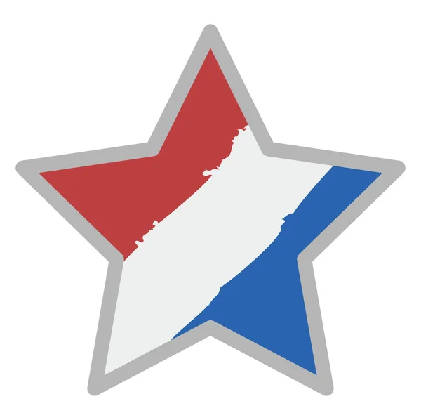 オランダの国旗イラストベクトル白い背景 — ストックベクタ