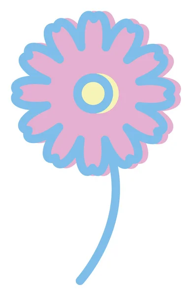 Pink Dahlia Flower Illustration Vector White Background — Stock Vector