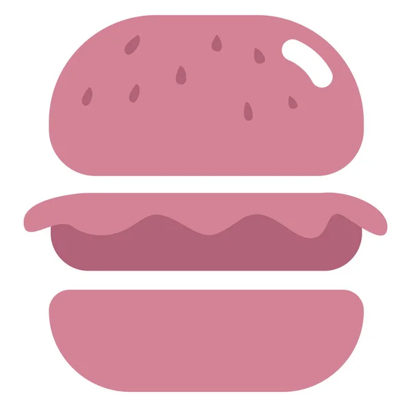 Délicieux Burger Illustration Vecteur Sur Fond Blanc — Image vectorielle