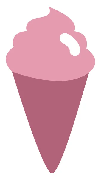 Helado Cono Ilustración Vector Sobre Fondo Blanco — Archivo Imágenes Vectoriales