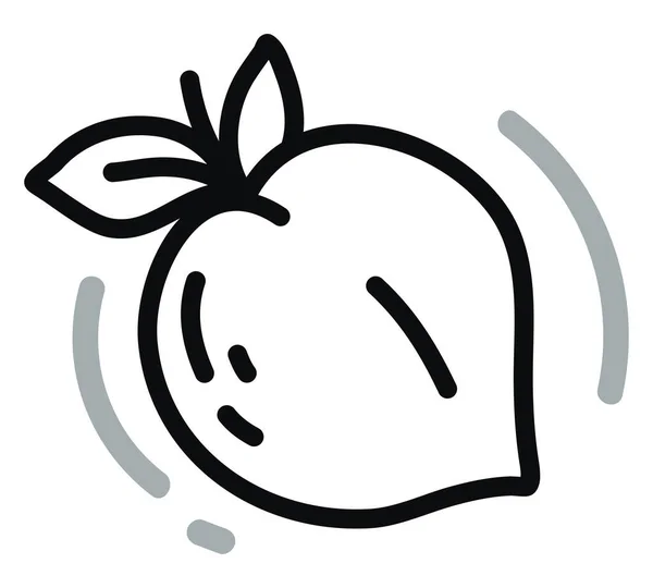 新鲜桃 白色背景 — 图库矢量图片