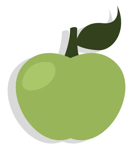 緑のリンゴ イラスト ベクトル 白い背景 — ストックベクタ