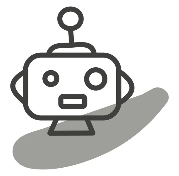 Grauer Roboter Illustration Vektor Auf Weißem Hintergrund — Stockvektor