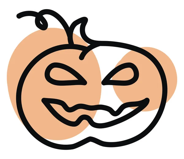 Calabaza Halloween Ilustración Vector Sobre Fondo Blanco — Vector de stock