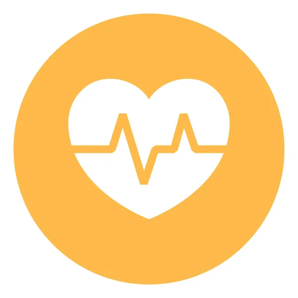 Monitor Batimento Cardíaco Ilustração Vetor Sobre Fundo Branco —  Vetores de Stock