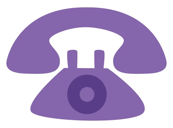 Teléfono Servicio Púrpura Hotel Ilustración Vector Sobre Fondo Blanco — Vector de stock