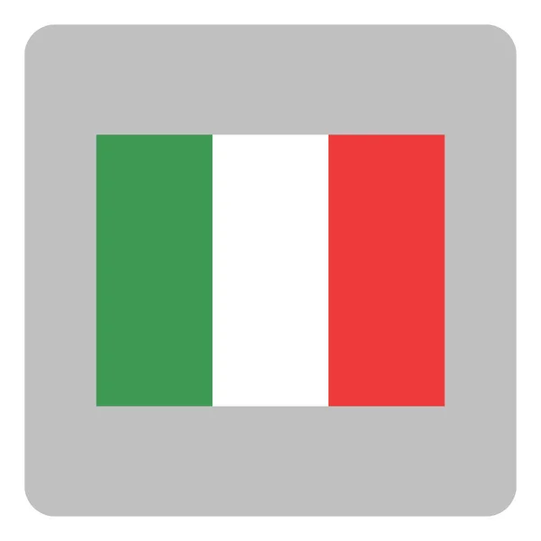 Bandeira Italiana Ilustração Vetor Sobre Fundo Branco — Vetor de Stock