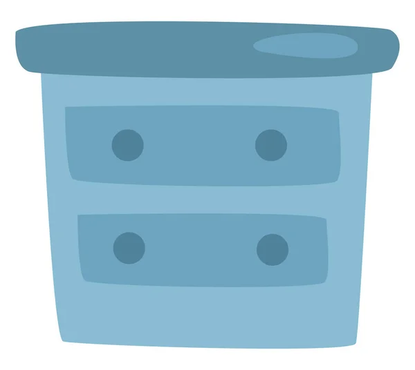 Μπλε Ντουλάπι Κουζίνας Εικονογράφηση Διάνυσμα Λευκό Φόντο — Διανυσματικό Αρχείο