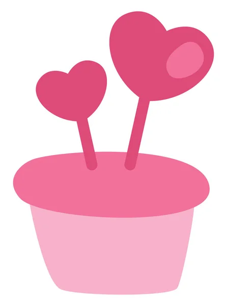 Amor Cupcake Ilustración Vector Sobre Fondo Blanco — Archivo Imágenes Vectoriales