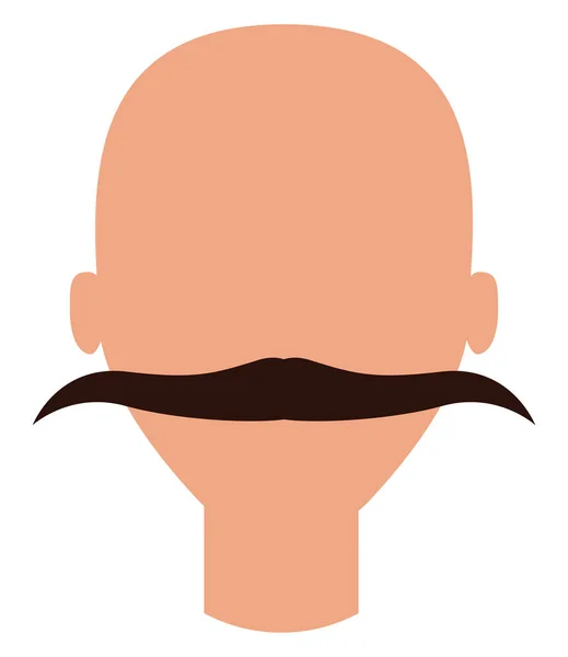 Man Long Mustaches Illustration Vector White Background — Stock Vector