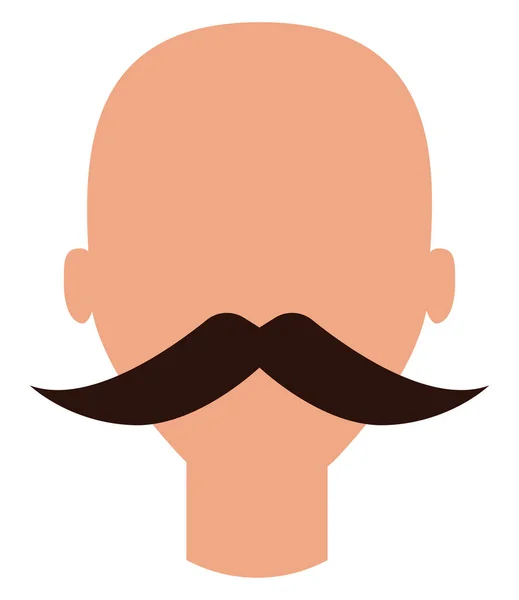 Man Classic Mustaches Illustration Vector White Background — Stock Vector